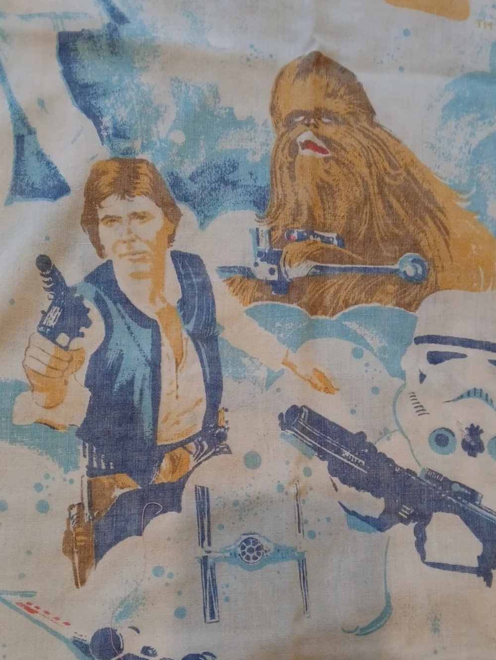 Vintage Star Wars Twin Size Flat Sheet